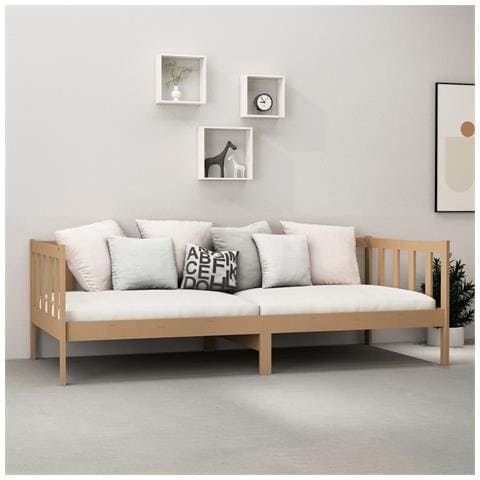 Dormeuse Marrone Miele In Legno Massello Di Pino 90x200 Cm - Foto 2