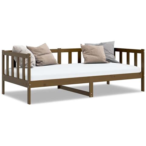 Dormeuse Marrone Miele In Legno Massello Di Pino 90x200 Cm - Foto 1