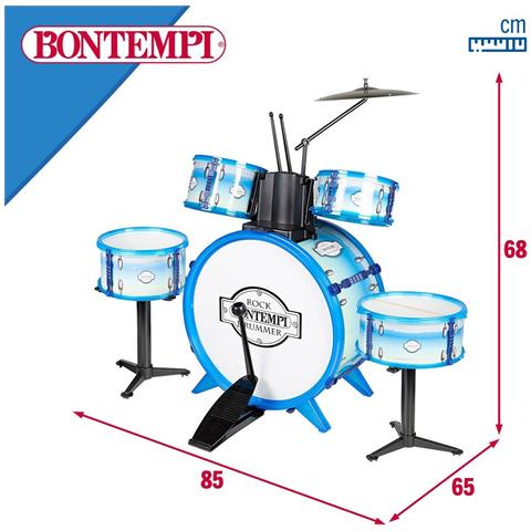 BONTEMPI Batteria Musicale Bontempi Azzurro Plastica 85 X 68 X
