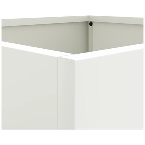 Fioriere 2 pz Bianche 42x40x39 cm in Acciaio - Foto 2