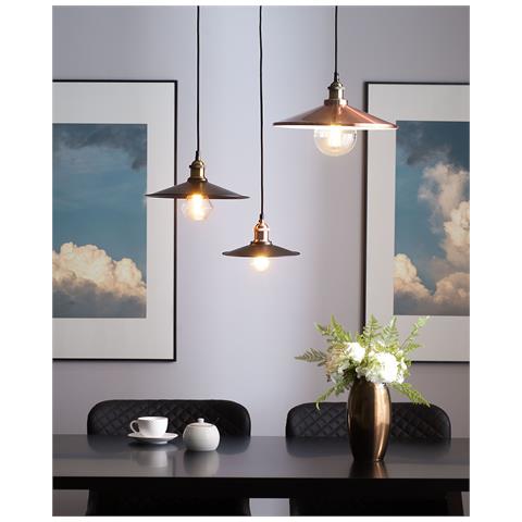 Set Di 3 Lampadari Swift Metallo Rame - Foto 9