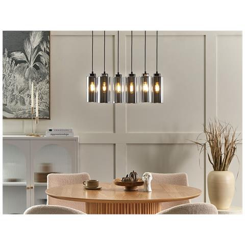 Lampadario Puriri Vetro Grigio - Foto 1