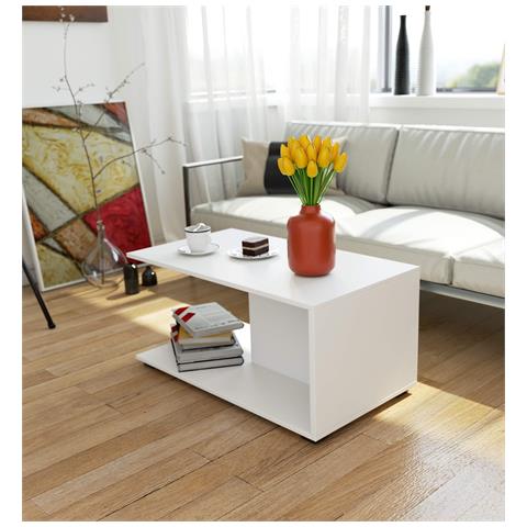 Tavolino da caff? MARGO, 90x50x45 cm, Colore Bianco - Foto 5