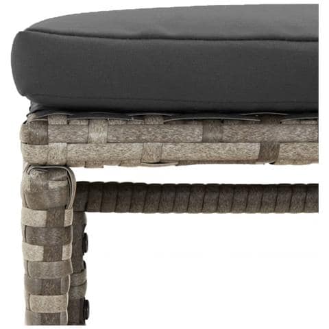 Set Divani Da Giardino 6 Pz Con Cuscini In Polyrattan Grigio - Foto 8