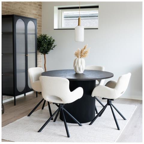 Set 2 Sedie Armorim - Bianco - Tessuto - 58x59x82,5 Cm - Foto 2