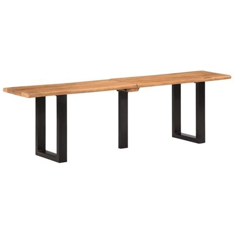 Panca 160 Cm In Legno Massello Di Acacia E Acciaio - Foto 1