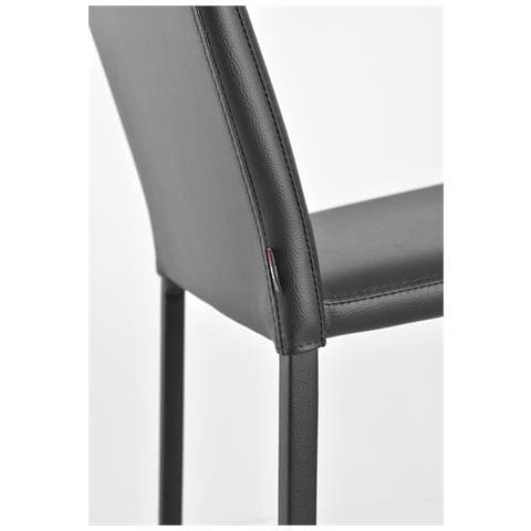 Set 2 Sedie Impilabili Modello Julia Per Cucina Bar E Sala Da Pranzo, Robusta Struttura In Acciaio Imbottita E Rivestita In Finta Pelle Colore Nero - Foto 6