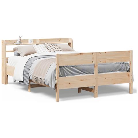 Letto Senza Materasso 120x200 Cm In Legno Massello Di Pino - Foto 2
