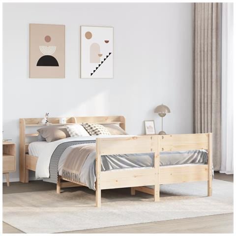Letto Senza Materasso 120x200 Cm In Legno Massello Di Pino - Foto 1