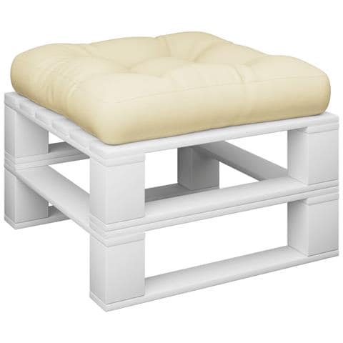 Cuscino Per Pallet Crema 60x61,5x10 Cm In Tessuto - Foto 3