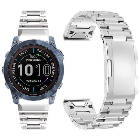 Cinturino Per Orologio In Acciaio Inossidabile Per Orologi Garmin Silver 26 Mm - Foto 2