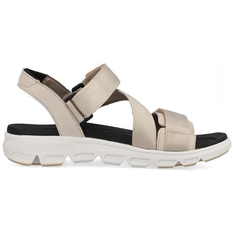 Beige Casual Open Sandals Sandali Sintetico E Tessile Scarpe Donna Beige Eu 39, V8406-60 - Foto 3