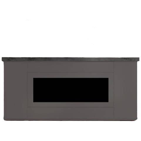 Mobile Desio 108 Antracite Mobile Per Incasso Camino Elettrico Ispica 1500w Raffinato Ed Elegante Mobile In In Legno Finitura Struttura E Ante In Grafite Ral 7022 Piano E Base In Tacande - Foto 2