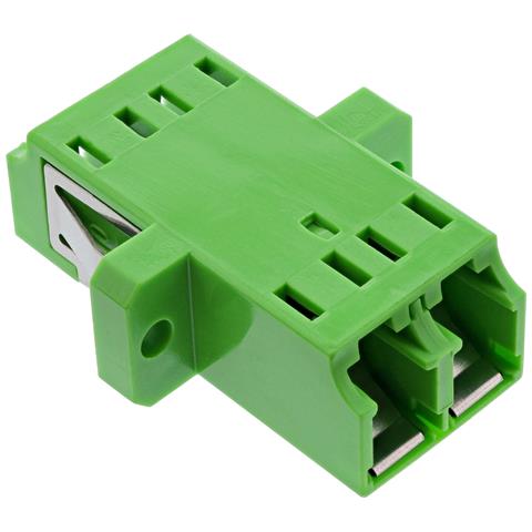 Adattatore in fibra ottica Duplex LC /LC SM ceramico verde con flangia - Foto 1
