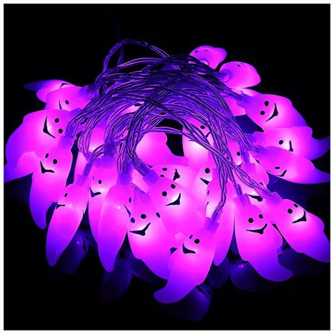 Catena Di Luci Led Fantasmi Di Halloween - 30 Led Per Un'atmosfera Spettrale! - Foto 1