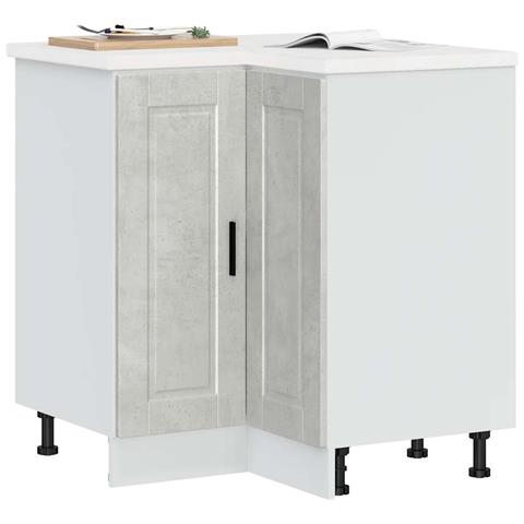 Base Ad Angolo Cucina Porto Grigio Cemento In Legno Multistrato - Foto 1