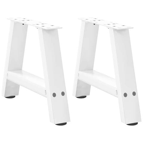 Gambe Tavolino Da Caffè A A 2 Pz Bianco 50x(30-31)cm In Acciaio - Foto 1