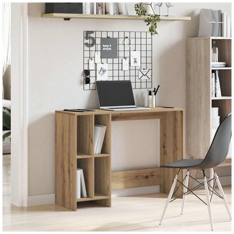 Scrivania Rovere Artigianale 102,5x35x75cm In Legno Multistrato - Foto 3