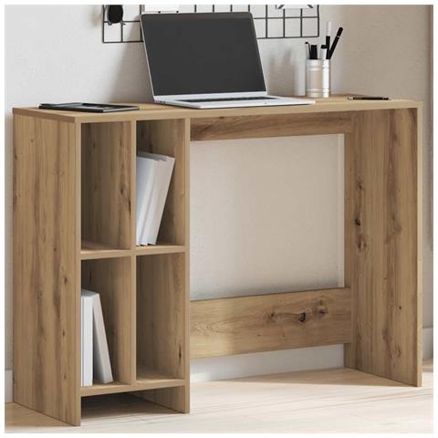 Scrivania Rovere Artigianale 102,5x35x75cm In Legno Multistrato - Foto 1