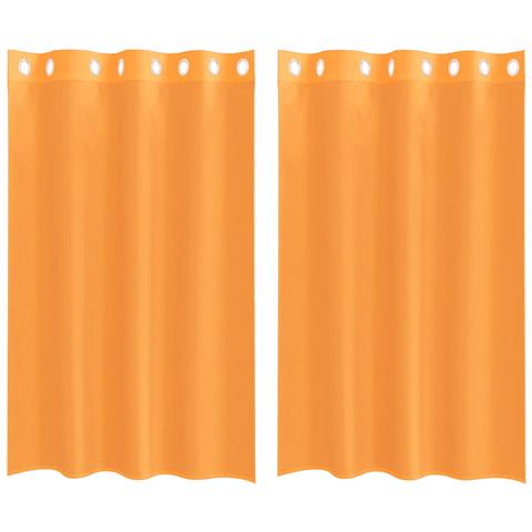 Tende In Voile Con Occhielli 2 Pz Arancio 140x175 Cm - Foto 2
