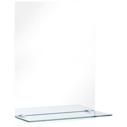 Specchio Da Parete Con Mensola 40x60 Cm In Vetro Temperato - Foto 1