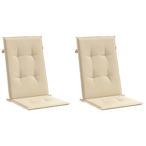 Lusso Casadino -  Cuscini Per Sedie 2 Pz Beige 120x50x3 Cm In Tessuto - Foto 2