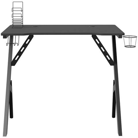 Lusso Casadino -  Scrivania Da Gaming Con Gambe A Y Nera 90x60x75 Cm - Foto 2