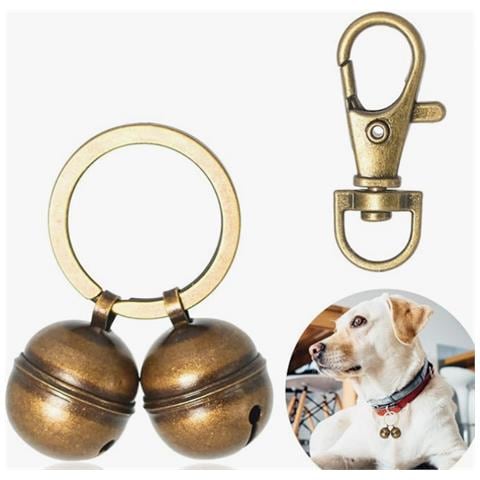 Elegante Campanello Per Animali Domestici Per Collari E Accessori Per Esterni Bronze - Foto 1