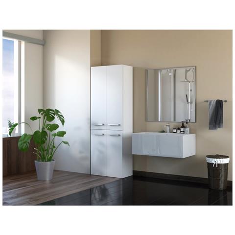 NEL 1K DD BIEL armadietto di conservazione per bagno Bianco - Foto 2