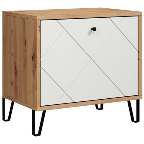 Panca Con Portaoggetti Touch - Marrone - Fibre Polimeriche - 63x56x40 Cm - Foto 1