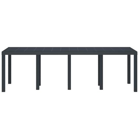 Tavolo da giardino  Antracite 250x100x73 cm in Polyrattan - Foto 2