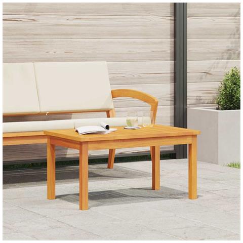 Tavolino  75x40x38 cm in legno massello di acacia - Foto 2