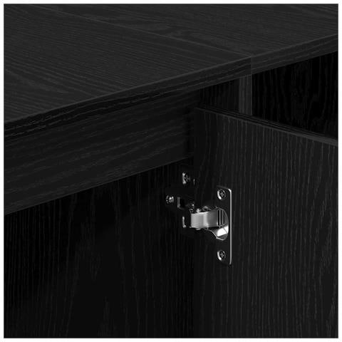 Supporto TV - Rovere Nero - 120x30x40.5 cm - Realizzato in Legno Ingegnerizzato - Foto 9