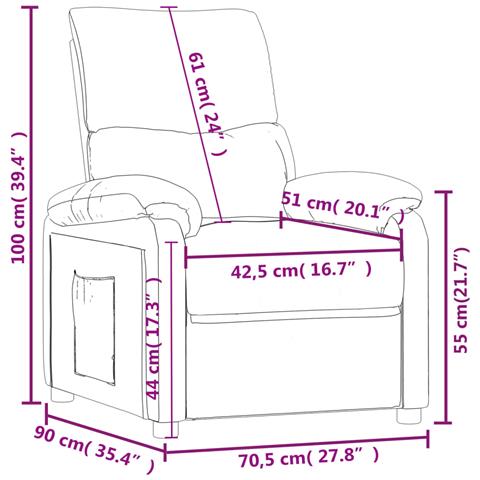 Poltrona Reclinabile in Tessuto Grigio Scuro - Foto 9