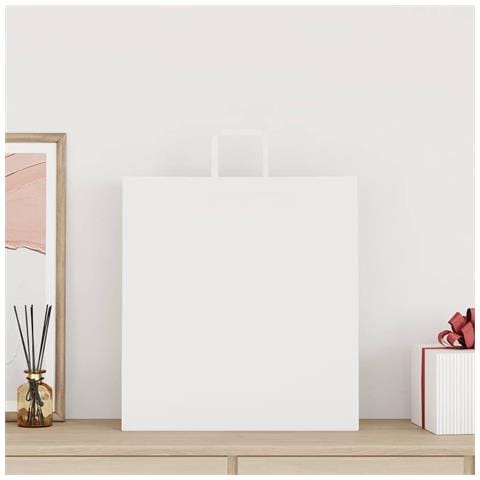 Sacchetti di Carta 250 pz con Manici Bianchi 45x17x48 cm - Foto 2