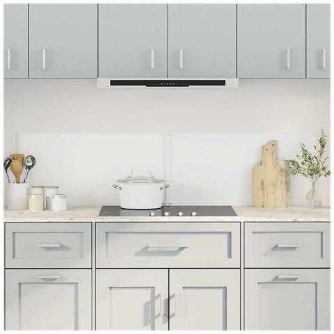 Paraschizzi per Cucina 2 pz Trasparente 80x40cm Vetro Temperato - Foto 2