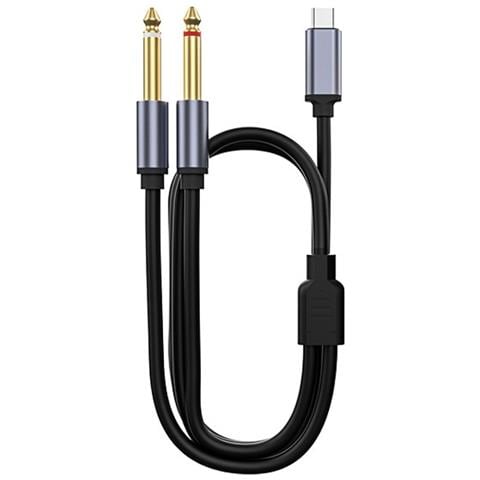 Cavo Audio Da Type-c A Doppio 6,35 Mm: Connessione Audio Di Alta Qualità 3 M - Foto 1