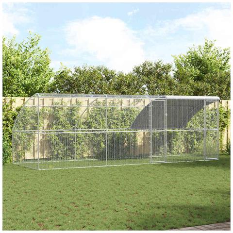 Gabbia per polli Argento 600 x 200 x 198.5 cm Acciaio zincato - Foto 2