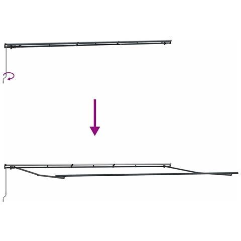 Tenda Retrattile arancione e marrone 600 × 350 cm Tessuto - Foto 9