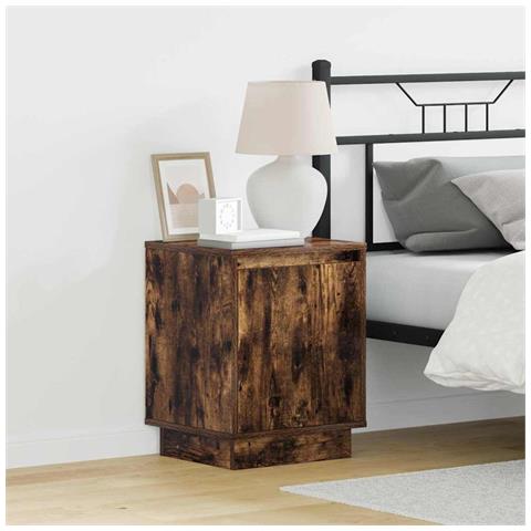 Armadio da Notte con 2 pcs Rovere fumé 39 x 34.5 x 50 cm - Foto 2