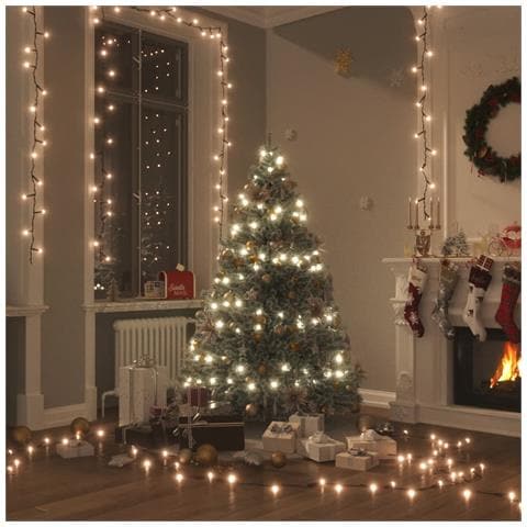 Lusso Casadino -  Stringa Di Luci Con 300 Led Bianco Caldo 30 M In Pvc - Foto 7