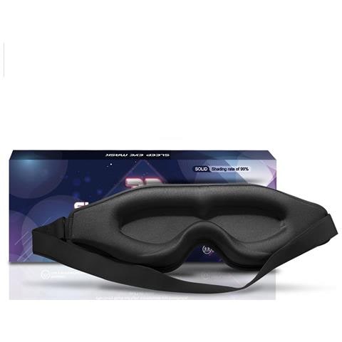 Mascherina Per Dormire Sagomata 3d - Memory Foam, Zero Pressione, Blocco Luce Black - Foto 2