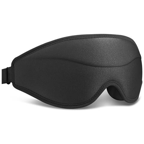 Mascherina Per Dormire Sagomata 3d - Memory Foam, Zero Pressione, Blocco Luce Black - Foto 1