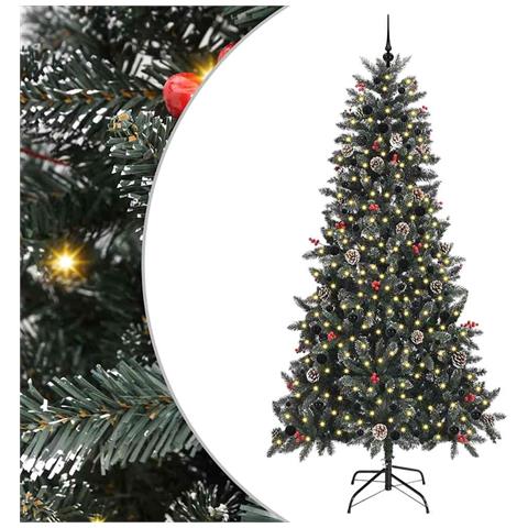 Albero di Natale artificiale con 300 LED Verde 240 cm - Foto 1