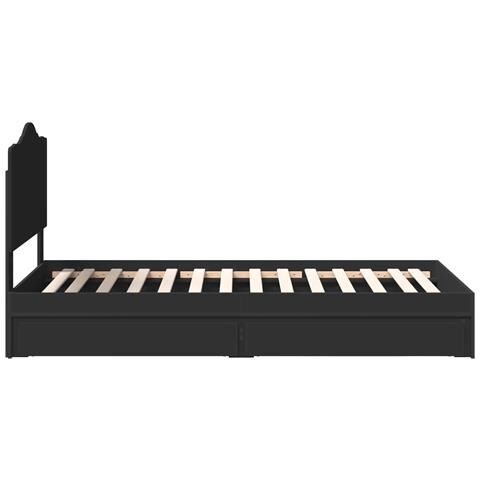 Letto con Contenitore Nero 100 x 200 cm Legno multistrato - Foto 9