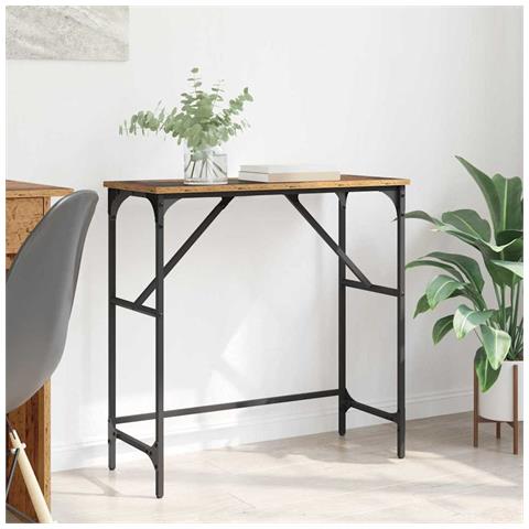 Tavolo consolle Legno vecchio 75 x 32 x 75 cm Legno multistrato - Foto 2