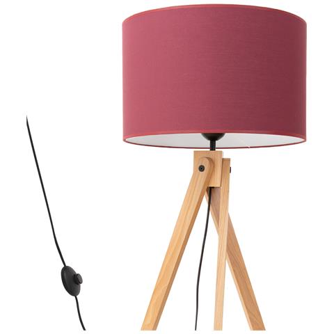 Lampada Da Terra Natt Bordeaux Sl. 1907 - Moderno Lampada Da Terra Bordeaux /legno Naturale 140x77x77 Cm - Foto 1