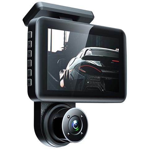 Dashcam Full Hd A Doppia Lente Con Schermo Da 4"" Per Auto, Nero - Foto 1