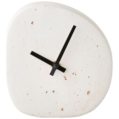 Orologio Da Tavolo Linz-bianco-cemento-5x14x15 Cm - Foto 1