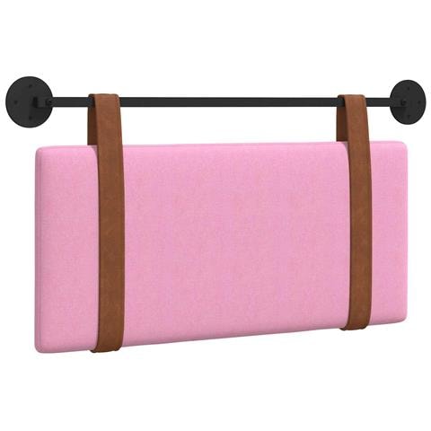 Testata appesa Tinta unita Rosa 100 x 55 x 5 cm PU Antico - Foto 1